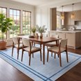 thumbnail image 4 of Garvee 8'x10' Modern Solid Area Rug Washable Line Edge Carpet, Non-Slip Low Pile Indoor Rug for Living Room Bedroom Home Decor, Blue, 4 of 8
