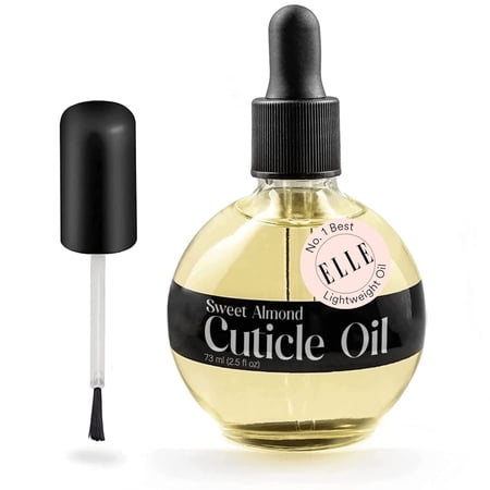 C CARE Sweet Almond Cuticle Oil For Nails - Repairs Cuticles Overnoght - Moisturizes and Strengthens Nails and Cuticles - Dropper & Brush included - 2.5oz