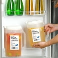 thumbnail image 3 of 1.6L Large Capacity Clear Plastic Pitcher with Lid, Juice Pitcher Plastic Cold Kettle Water Bottle Plastic Tea Clear Water Pitcher with Handle for Cold Lemonade Juice - Pitchers for Drinks Party, 3 of 7