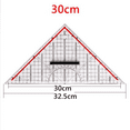 thumbnail image 2 of 2Pcs 30CM Drawing Triangle Ruler Multi-Function Drawing Design Ruler with Handle Protractor Measurement Ruler Stationery, 2 of 8
