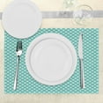 thumbnail image 3 of Ambesonne Geometric Place Mats Set of 4, Aqua Checked Tile, Standard Size, Turquoise Ivory, 3 of 6