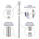 thumbnail image 2 of Kit De Asta De Bandera De 5 Secciones De 6 Pies Con Soporte Asta De Bandera Resistente A La Intemperie Giratoria Sin Enredos Para Bandera De Jardín Pesada De 3X5 Yuarrent HA036947-00, 2 of 6