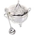 thumbnail image 1 of IFANLANDOR Round Lid Silver Sugar Container Zinc Alloy Kitchen Storage For Family Use 1Set, 1 of 7