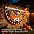 thumbnail image 5 of Personalized Custom Family Name Halloween Bunting Flag - Halloween Banners for Outside-Fall Outdoor Bunting for Porch Fence Decor - Skeleton Pumpkin Happy Halloween Party Decor B, 5 of 8