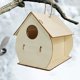 thumbnail image 2 of Casa de pájaros de madera,Casa de pájaros de madera colgante Birdhouse Box Dove,Jaula de pájaros natural Observación de aves pintable DIY,Cría jaula caja pájaros nido jardín patio, 2 of 8