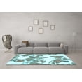 thumbnail image 3 of Ahgly Company Indoor Square Abstract Light Blue Modern Area Rugs, 7' Square, 3 of 4