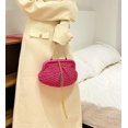 thumbnail image 3 of Women Straw Crossbody Clutch Purse Straw Shoulder Handbag Cloud Dumpling Pouch Rattan Summer Beach Woven Handmade Bag, 3 of 7