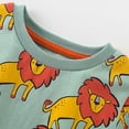 thumbnail image 4 of Jamsmile Toddler Boys Outfits Sets Summer Cartoon Animals Short Sleeve Tshirts And Shorts Casual Sportswear Little Boys Two Piece Sets, 5-6 Years, 4 of 6
