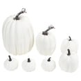 thumbnail image 3 of 7 calabazas artificiales de imitación para decoración de cosecha, accesorios para fotografía Blanco, 3 of 9