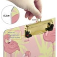 thumbnail image 4 of FMSHPON Flamingos Clipboard Hardboard Wood Nursing Clip Board and Pull for Standard A4 Letter 13x9 inches, 4 of 8