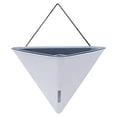thumbnail image 2 of Triangle Wall-Mounted Hanging Planter, Self-Watering Plastic Plant Pot with Tray & Bracket, Modern Home Decor for Indoor Outdoor Succulents, Herbs, Flowers, 2 of 9