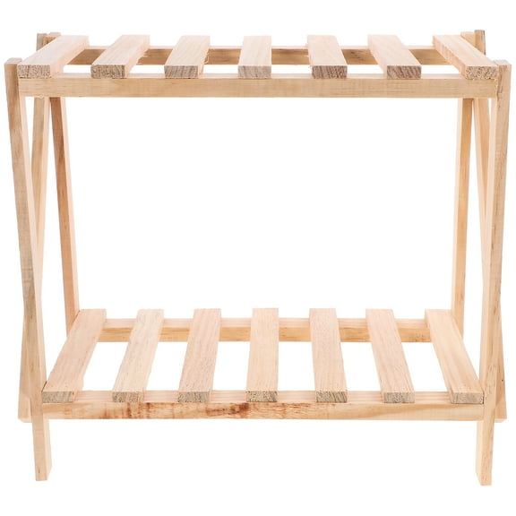 HOMEMAXS  Corner Balcony Planter Holder Desktop Flower Shelf Rack Bamboo Storage