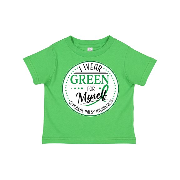 Inktastic I Wear Green for Myself- Cerebral Palsy Awareness Boys or Girls Toddler T-Shirt
