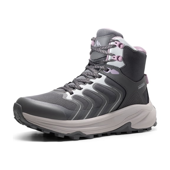 NORTIV 8 Women's Hiking Boots Waterproof with Arch Support Sneakers Walking Outdoor Comfortable Lightweight Boot Echo Mid