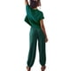 thumbnail image 3 of Lucakuins - Conjunto de pantalones para mujer, camiseta de manga corta con cuello redondo y pantalones largos, atuendo de verano Lucakuins  moda, 3 of 4