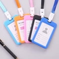 thumbnail image 2 of Porte-cartes d'Identité d'Employé Transparent Double Face Portable avec Étiquettes de Nom et Lanière, 2 of 7