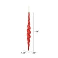 thumbnail image 2 of Vickerman 14.6" Red Shiny Spiral Icicle Christmas Ornament, Pack of 2, 2 of 4