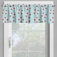 thumbnail image 2 of Ambesonne Aqua Blue Valance Pack of 2, Stripes Circle Nautical, 54"X12", Pale Blue White Red, 2 of 5