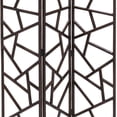 thumbnail image 3 of Wooden 3 Panel Room Divider with Intricate Design, Espresso Brown - Saltoro Sherpi, 3 of 5