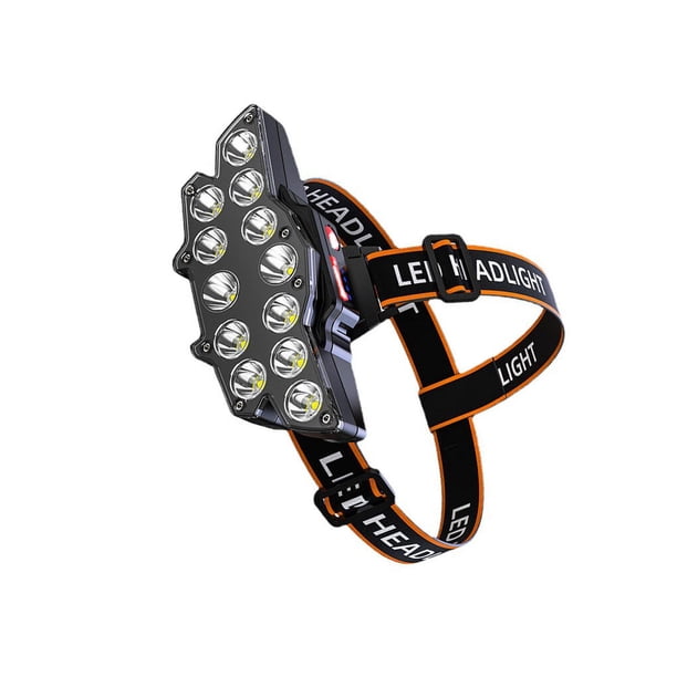Wosthever Recargable LED faro sombrero lámparas Camping senderismo pesca al aire libre herramienta de iluminación cabeza luz montañismo luces Iluminación y accesorios Negro