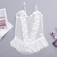thumbnail image 5 of Gibobby Lenceria mujer sexy Ropa De Dormir Ropa De Dormir Mujer Cuello En V Bordado Encaje Lencería Lenceria China Gifts Lenceria Sexy Mujer(Blanco, XG), 5 of 5
