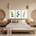 thumbnail image 5 of 3 Piece Canvas Wall Art for Living Room Bedroom, Green Minimalist Botanical Plant with Flower Artwork Picture Floral Twigs Painting Print for Home Kitchen Office Decor 12x16'', 5 of 7