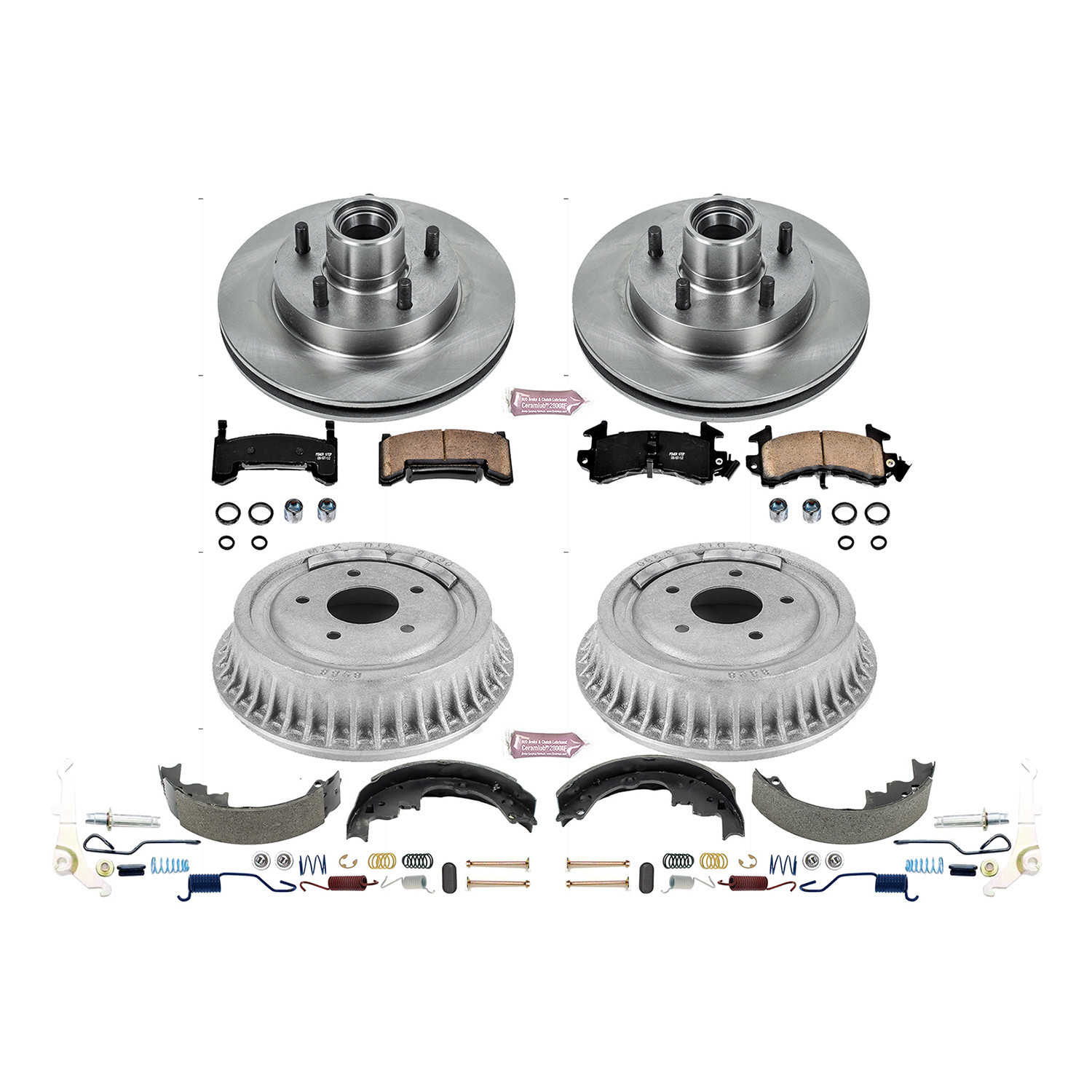 Power Stop Front and Rear Stock Replacement Drum and Shoe Kit KOE15054DK