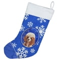 thumbnail image 2 of Carolines Treasures SC9771-CS Red Miniature Poodle Winter Snowflakes Christmas Stocking- 11 x 8 In., 2 of 2