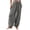 #03Gray, variant on Women's Crinkle Gauze Harem Pants Elastic High Waist Loose Wide Leg Trousers Casual Boho Summer Loungewear with Drawstring Hem Blue M