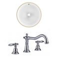 thumbnail image 1 of American Imaginations AI-22753 16,5 Po Évier Rond Encastré en Blanc - Chrome Hardware, 1 of 1