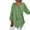 Green-05, variant on Womens Linen Tops Wrap Twist Side Long Sleeves Shirts Lightweight Loose Tunic Blouse