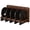 Walnut + Black, variant on PASILI Acrylic CD Display Stand Organizer Media Storage Rack Walnut Black,Black CD Display Stand Acrylic Density Board