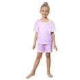 thumbnail image 5 of EFINNY Nightgowns Mom and Daughter Matching Family Pajamas Set Polka Dot 2PCs Short Sleeve Top and Shorts Outfits for Girls 6-12Y, 5 of 8