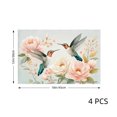 thumbnail image 4 of Joocar Hummingbird And Floral Design Linen Table Mats Set Of 4 For Home Kitchen Table Decor 12x18 inch, 4 of 5