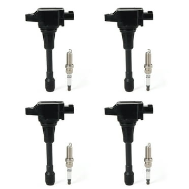SINOCMP 4PCS UF549 Ignition Coil Pack & Spark Plug Compatible with Nissan Altima, Versa, Sentra, Rogue, Cube, QX60, NV200, 2.5L, 2.0L, 1.8L,1.6L