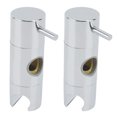 thumbnail image 1 of Soporte ajustador para cabezal de ducha de baño, cromado, 2 uds., 1 of 8