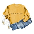 thumbnail image 2 of Lollipie Womens Crewneck Sweatshirt Mama Letter Print Long Sleeve Loose Fashion Pullover Top, 2 of 3