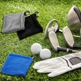 thumbnail image 3 of suxuMhao Golf Towel with Retractable Carabiner,2 Pieces Stain Resistant Golf Ball Cleaning Towel & Golf Club Towel, Gray, 4.72×4.72 IN, Absorbent, Durable for Golfers on Course/Driving Ranges​, 3 of 4