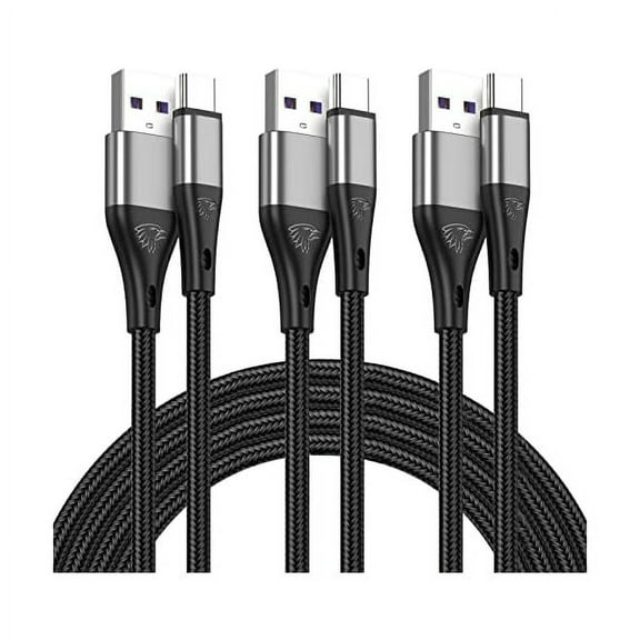 Quyaojz Extra Long 16FT USB Type C Cable Fast Charging,3pack Premium Nylon Braided 3A Rapid Charger Cord,Type C to A Cable Compatible for Samsung Galaxy S21 S20 S10 S9 S8 Plus,Note 20 10 9 8, LG