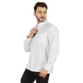 thumbnail image 4 of Bestman Solid Button Down Shirt For Men Long Sleeve With Patch Pocket Formal Business Wear, 4 of 7