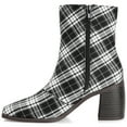 thumbnail image 3 of Journee Womens Sloann Inside Zip Stacked Heel Booties, 3 of 10