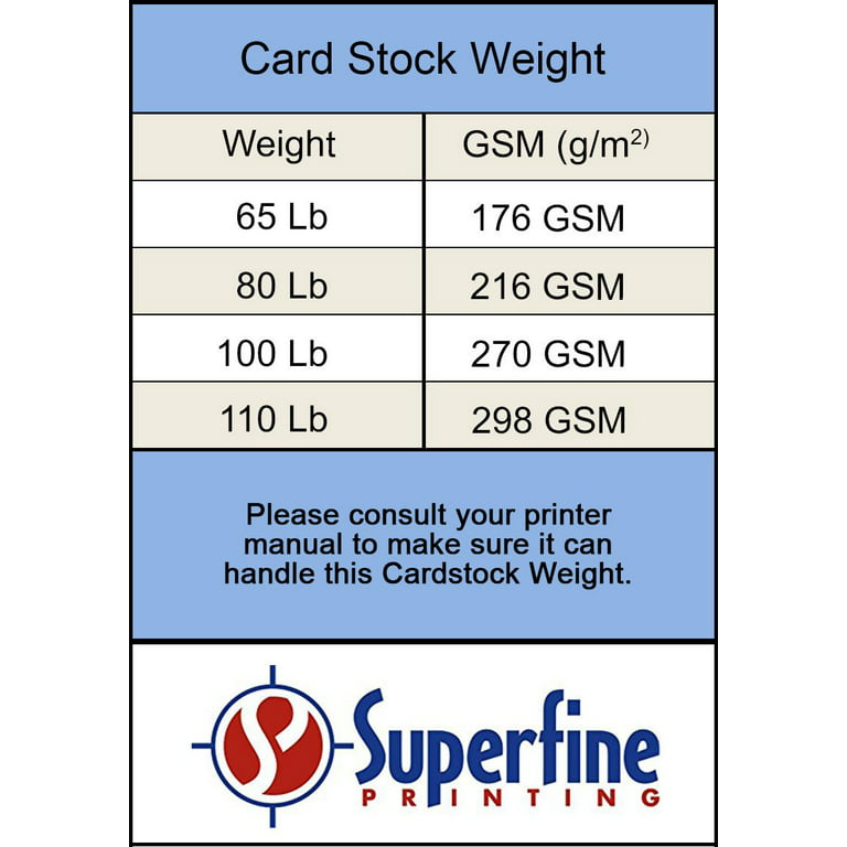 White Card Stock Paper - 11x17 - Heavyweight 100lb Cover (270gsm) - 50 Pk 