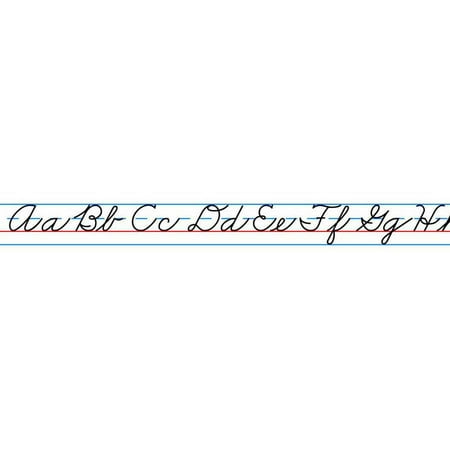 Carson Dellosa Self-Adhesive Desk Tape Cursive Writing Alphabet, 20" x 1", 36 per Dispenser