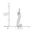 thumbnail image 4 of Auriga Fine Jewelry 925 Sterling Silver Rhodium-plated Letter L Initial Charm Pendant for Women (L - 19mm, W - 8mm), 4 of 6