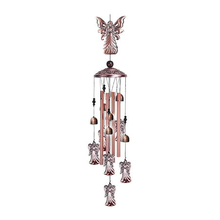 Dengmore Retro Metal Wind Chimes Garden Decoration Red Copper Color Iron Outdoor Ornament for Home Decor