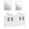 thumbnail image 6 of Vanity Art 60" Double Sink Bathroom Vanity Set with Engineered Marble Top and Free Mirrors, 6 of 9