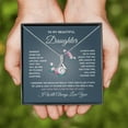 thumbnail image 3 of To My Daughter Necklace from Mom, 925 Sterling Silver Jewelry with Sentimental Message Card, Ideal for Birthday, Graduation, or Christmas Gifts for Adult Daughters, Ready-to-Gift in Luxury Box, 3 of 7