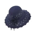 thumbnail image 2 of CAIXIA Versatile Retro Woven Handmade Straw Hat with Ruffled Bow, Women French Sun Hat, Foldable, Breathable, Beach & Travel Hats, 2 of 3