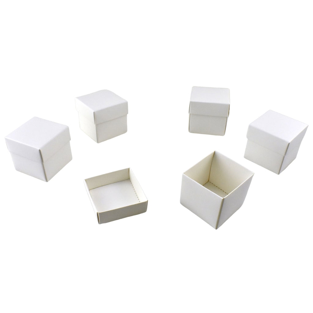 Cube Paper Gift Box, 2Inch, 24Count White