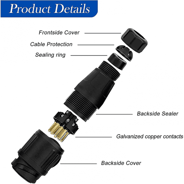 Adaptador De Remolque 7 A 13 Pines Y 13 A 7 Pines – Juego De 2, 12V Impermeable, Estándar ISO Europeo